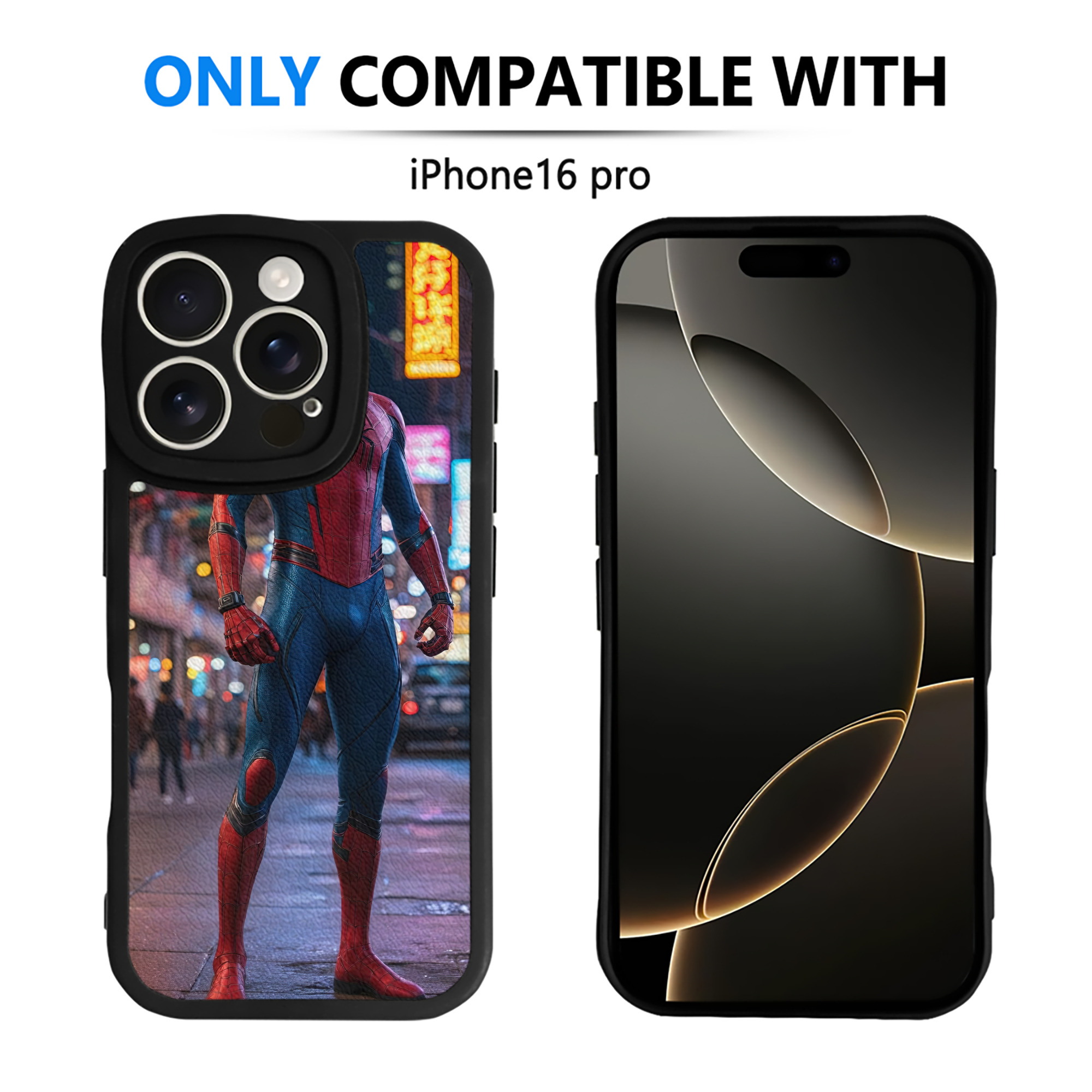 Spider Man スパイダーマン 【iPhone 16シリーズ対応】シリコンスマホケース（レザー調） 材質：シリコン